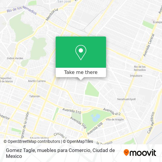 Gomez Tagle, muebles para Comercio map