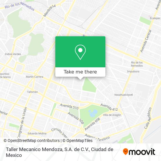 Taller Mecanico Mendoza, S.A. de C.V. map
