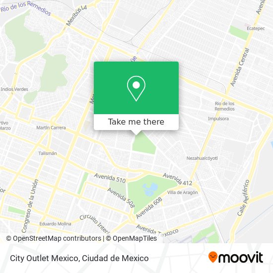 City Outlet Mexico map