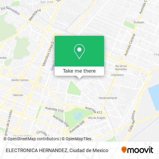 Mapa de ELECTRONICA HERNANDEZ