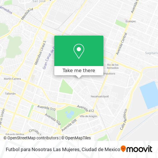 Mapa de Futbol para Nosotras Las Mujeres