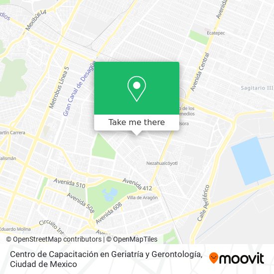 Mapa de Centro de Capacitación en Geriatría y Gerontología