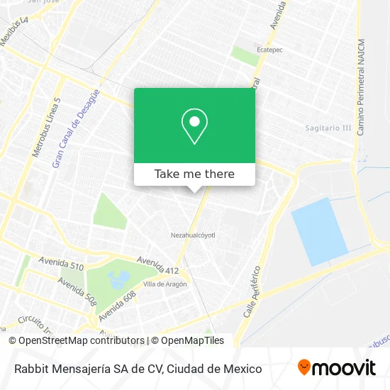 Rabbit Mensajería SA de CV map