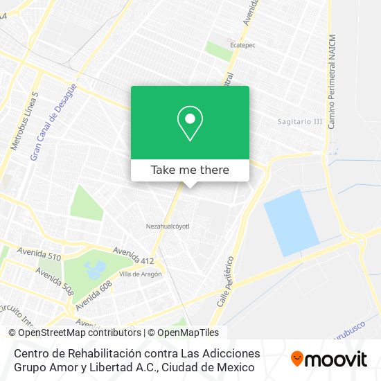 Centro de Rehabilitación contra Las Adicciones Grupo Amor y Libertad A.C. map