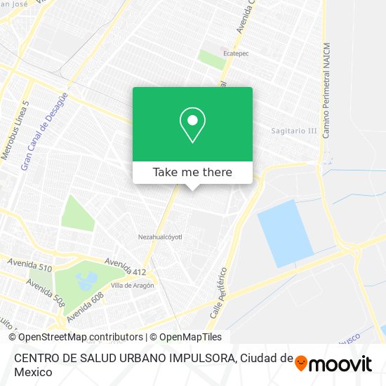 CENTRO DE SALUD URBANO IMPULSORA map
