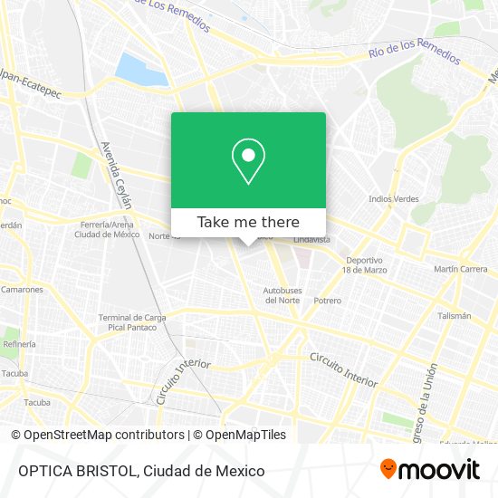 Mapa de OPTICA BRISTOL