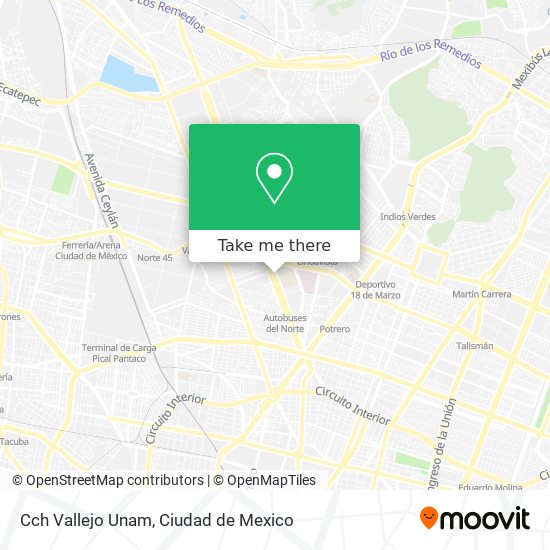 Cch Vallejo Unam map