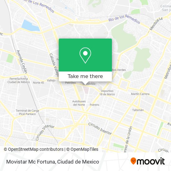 Mapa de Movistar Mc Fortuna