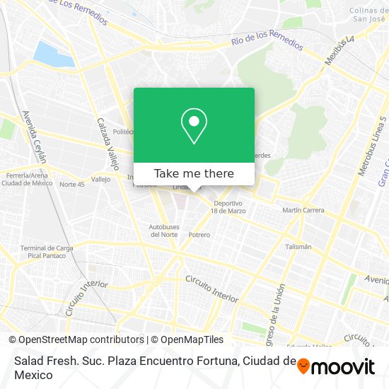 Salad Fresh. Suc. Plaza Encuentro Fortuna map