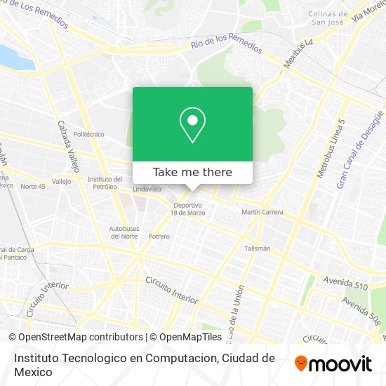 Instituto Tecnologico en Computacion map