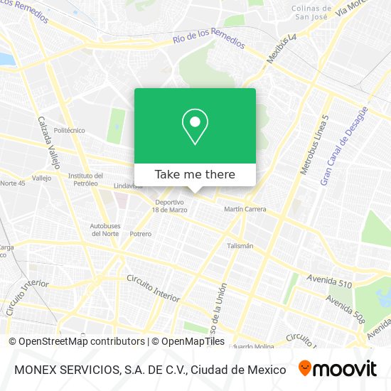 MONEX SERVICIOS, S.A. DE C.V. map