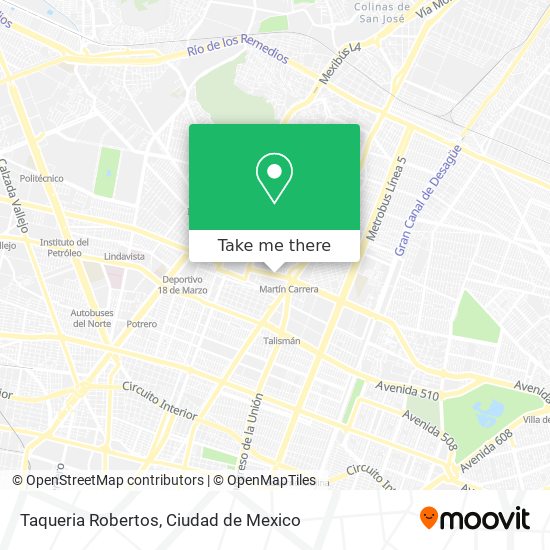 Mapa de Taqueria Robertos