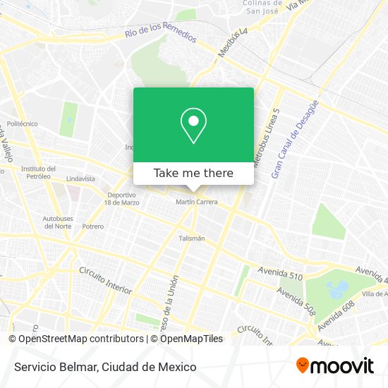 Servicio Belmar map