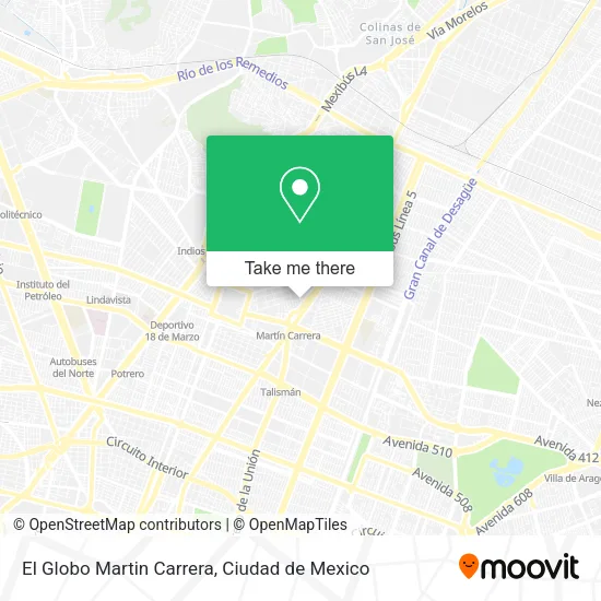 El Globo Martin Carrera map