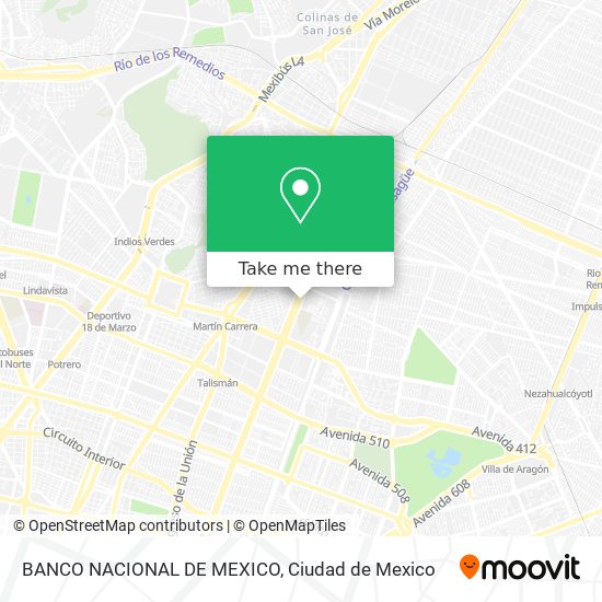 Mapa de BANCO NACIONAL DE MEXICO