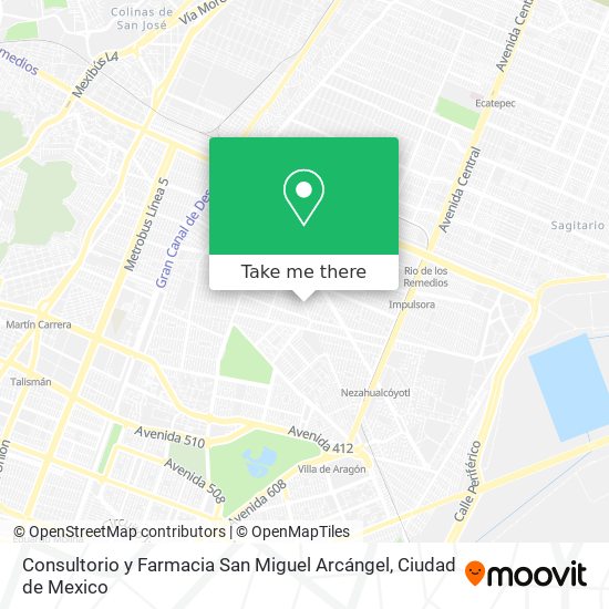 Mapa de Consultorio y Farmacia San Miguel Arcángel