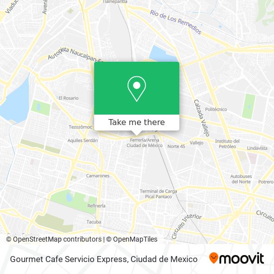 Gourmet Cafe Servicio Express map