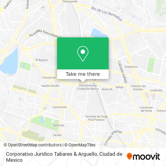 Corporativo Jurídico Tabares & Arguello map