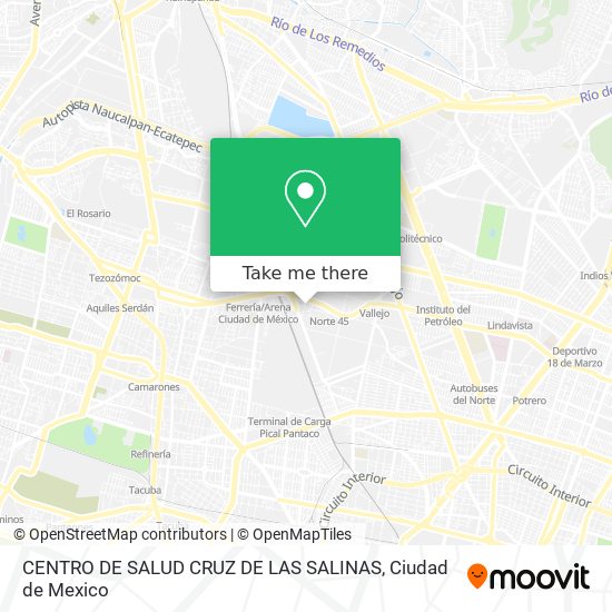 CENTRO DE SALUD CRUZ DE LAS SALINAS map