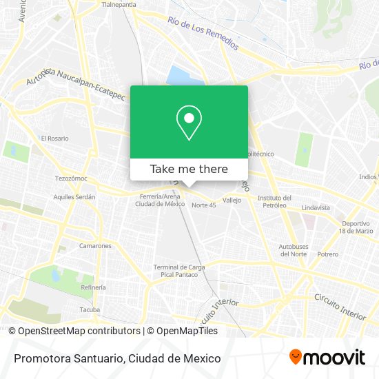 Mapa de Promotora Santuario