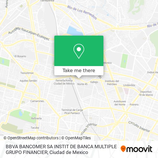 BBVA BANCOMER SA INSTIT DE BANCA MULTIPLE GRUPO FINANCIER map