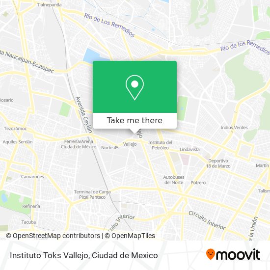 Instituto Toks Vallejo map