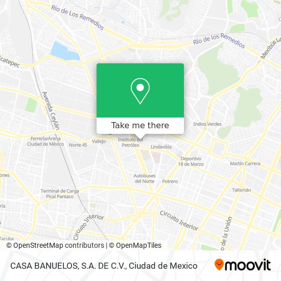 Mapa de CASA BANUELOS, S.A. DE C.V.