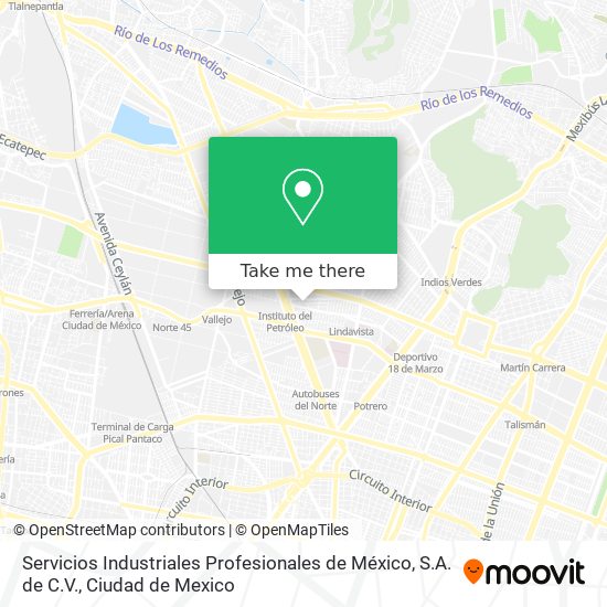 Mapa de Servicios Industriales Profesionales de México, S.A. de C.V.