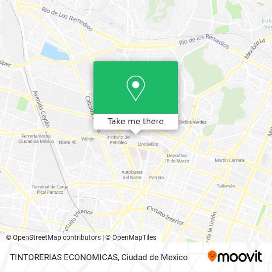 Mapa de TINTORERIAS ECONOMICAS