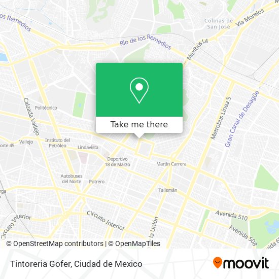 Mapa de Tintoreria Gofer