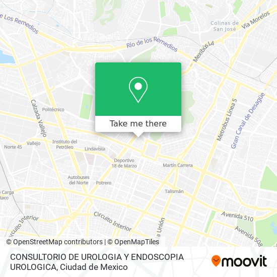 Mapa de CONSULTORIO DE UROLOGIA Y ENDOSCOPIA UROLOGICA