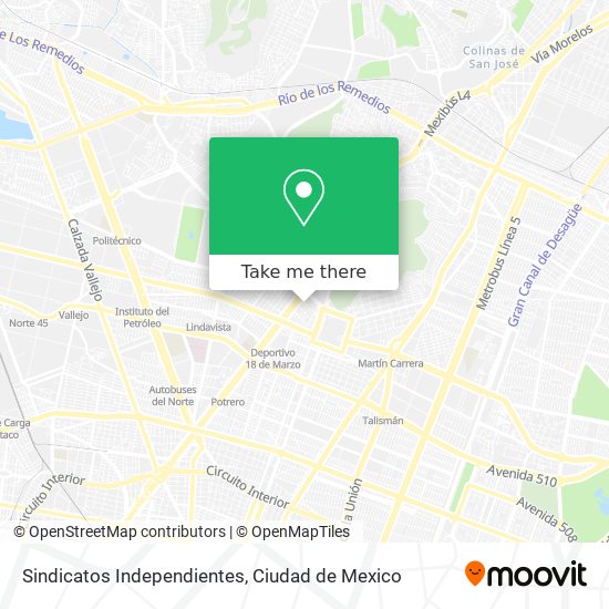 Sindicatos Independientes map