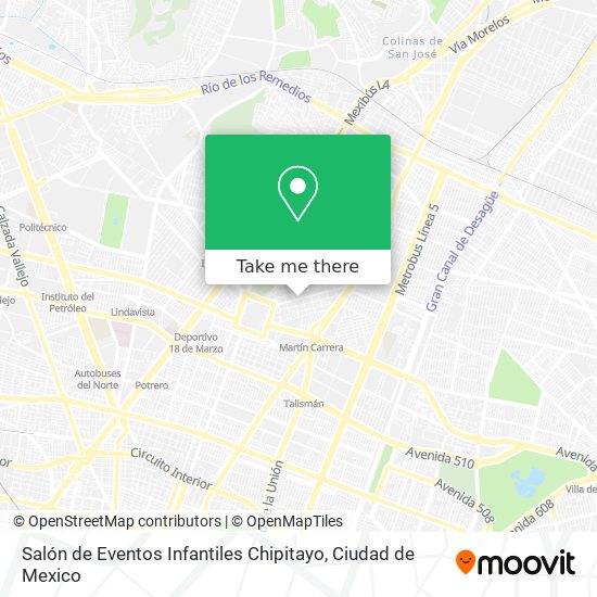 Mapa de Salón de Eventos Infantiles Chipitayo