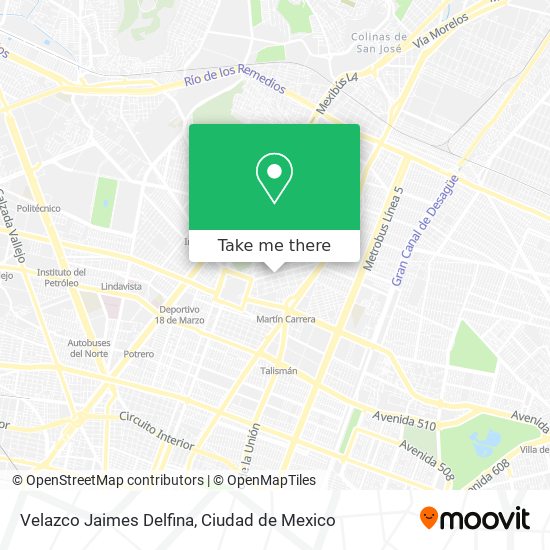 Mapa de Velazco Jaimes Delfina