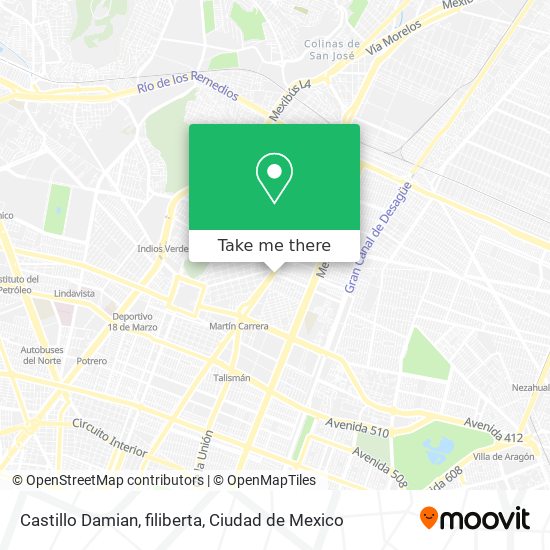 Castillo Damian, filiberta map
