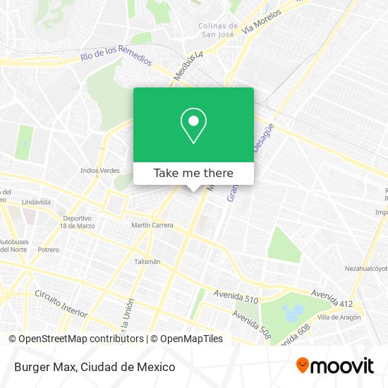 Mapa de Burger Max