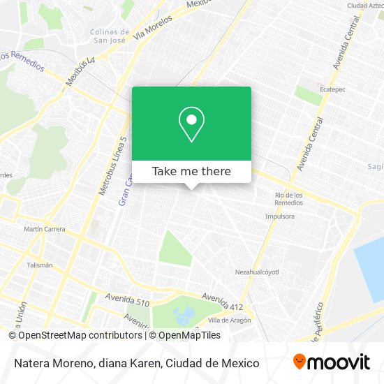 Natera Moreno, diana Karen map