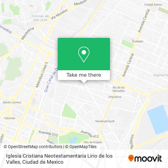 Iglesia Cristiana Neotestamentaria Lirio de los Valles map