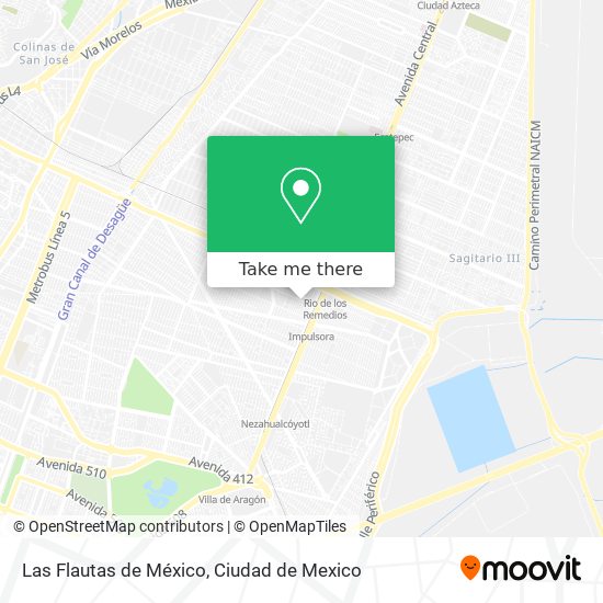 Mapa de Las Flautas de México