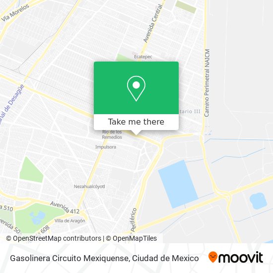Mapa de Gasolinera Circuito Mexiquense