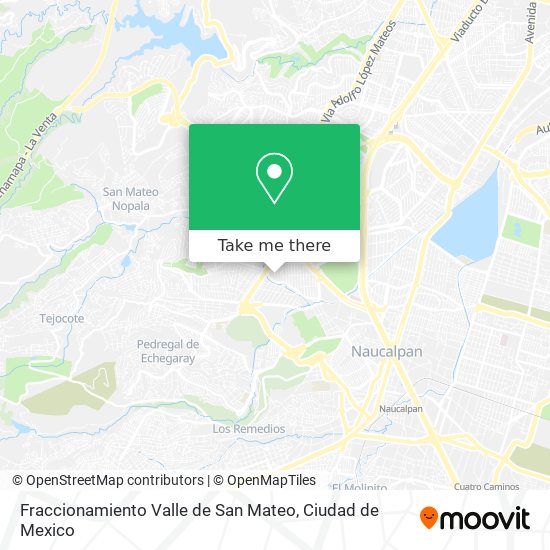 Mapa de Fraccionamiento Valle de San Mateo
