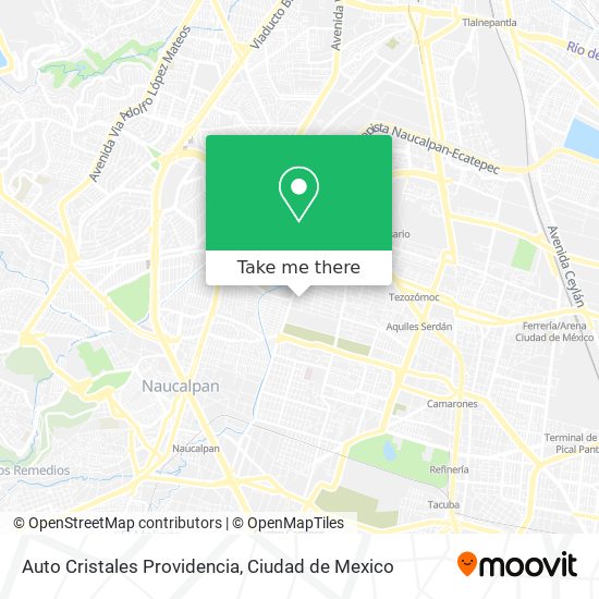 Auto Cristales Providencia map