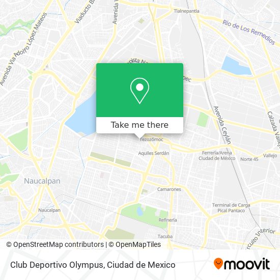 Mapa de Club Deportivo Olympus