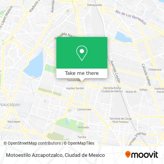 Mapa de Motoestilo Azcapotzalco