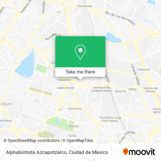 Mapa de Alphabiotista Azcapotzalco