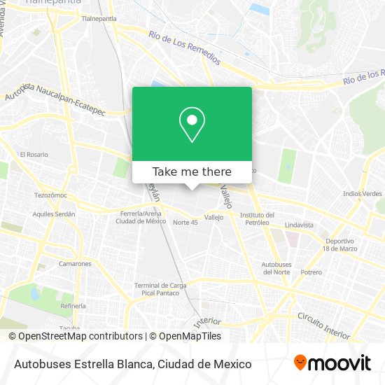 Autobuses Estrella Blanca map