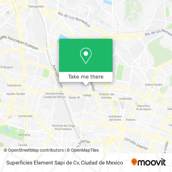 Superficies Element Sapi de Cv map