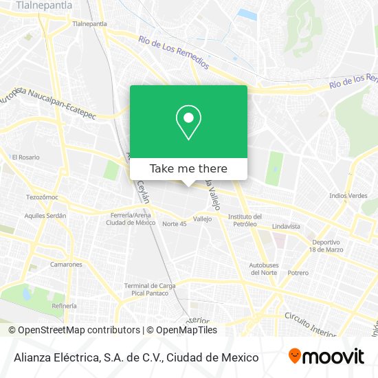 Mapa de Alianza Eléctrica, S.A. de C.V.