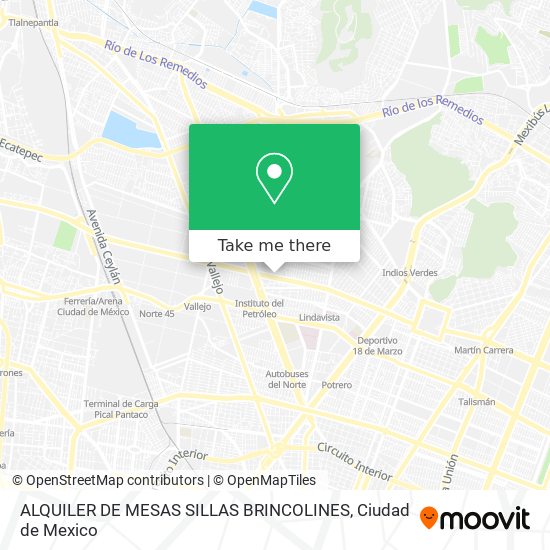 Mapa de ALQUILER DE MESAS SILLAS BRINCOLINES