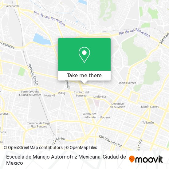 Escuela de Manejo Automotriz Mexicana map